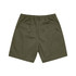Walk shorts in khaki green with a relaxed fit and two back pockets. Features an elastic waistband.