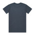 A dark grey staple tee with a classic t-shirt cut, featuring a plain back and short sleeves.