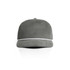 A grey corduroy cap featuring a white rope detail and a logo on the front.