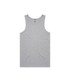 A grey singlet featuring a simple design and a logo on the front.