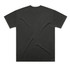 A black oversized t-shirt featuring a smooth back design and a simple, minimalist style.