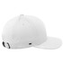 A white UFlex Classic 6 Panel Cap featuring a back adjustment strap and a small logo on the side.