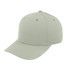 A light grey five-panel cap featuring a curved brim and ventilation holes. It includes a logo on the front.