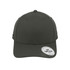A classic five-panel cap in olive green with a stitched brim and a logo badge on the side.