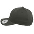 A classic five-panel cap in dark green with a curved brim and a logo on the side.