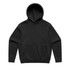 A black hoodie with a front pocket and a drawstring hood. It features a simple design with no visible logos.