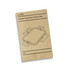 A brown packaging with a drawing of a lunch box and colour clips, featuring a logo.