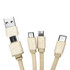 Round Bamboo Charging Cable Key Ring