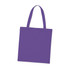 A purple cotton tote bag with two handles and no visible design elements. It has a logo on one side.
