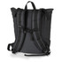 A black cooler toting backpack featuring padded straps and an adjustable chest buckle. It has branding on the back.