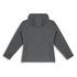 A grey soft shell jacket designed for women, featuring a hood and a sleek, minimalistic design on the back.