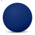 A blue high bounce ball with a smooth surface and a simple round design, featuring a logo.