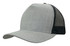 A grey marle cap featuring a mesh back and a curved brim. The cap has a subtle logo on it.