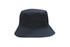 A navy blue recycled breathable poly twill bucket hat featuring a wide brim and a plain design.