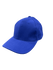 A blue youth-sized cap made from brushed heavy cotton, featuring a flat peak and an unembellished design.
