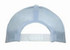 A brushed cotton cap with a mesh back in light blue, featuring an adjustable strap and a logo.