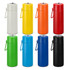 A drink bottle collection featuring various colours: grey, yellow, orange, red, blue, green, and black, with a logo.
