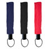 Three Windsor Umbrellas are displayed: one in navy, one in black, and one in red, each with a matching cover and handle.