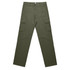 Utility cargo pants in an olive green colour, featuring multiple pockets and a straight leg design.