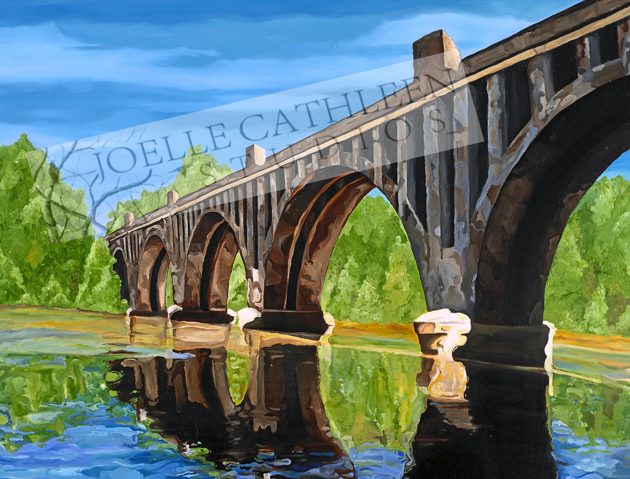 Fredericksburg Train Bridge~ Painted Escapes by Joelle Cathleen