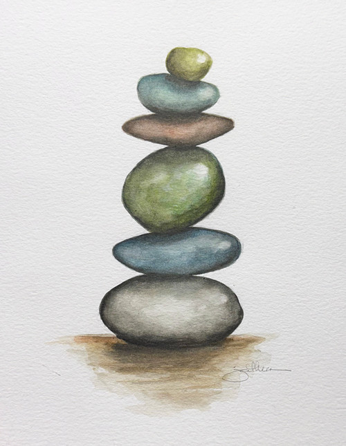 BALANCED (Watercolor). Custom Order Yours Today.