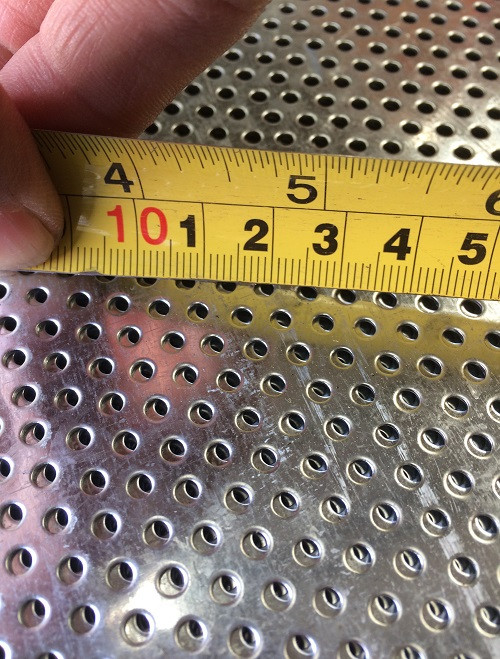 Perforated metal sheet with 3mm round holes and 33% open area – Available in stainless steel, aluminum, and mild steel