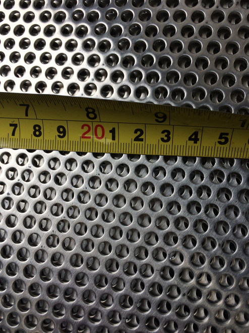 5mm round hole perforated sheet 46% open area, Available in Stainless Steel 304, Stainless Steel 316 or Pre Galvanised steel, Aluminium