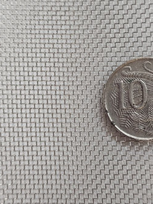 708 Micron, 24 Mesh Stainless Steel, Woven Wire (0.35 mm) is designed for    architectural screening, decorative infill panels, cabinet inserts.