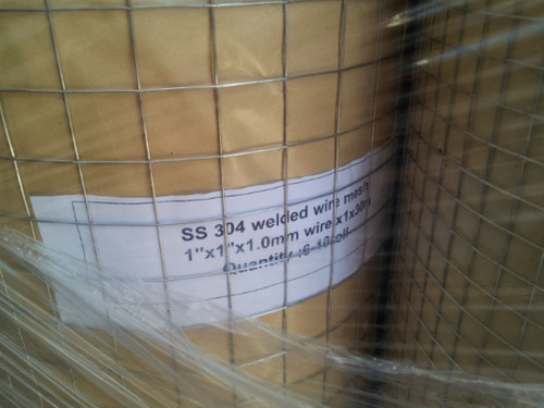 25×25mm stainless steel welded wire mesh with 1.0mm wire