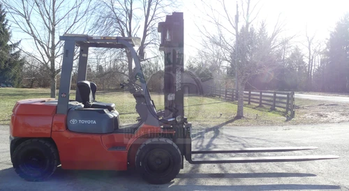 $12,500 8,000 Lb Capacity Toyota Diesel Forklift w/ New Air Pneumatic Tires