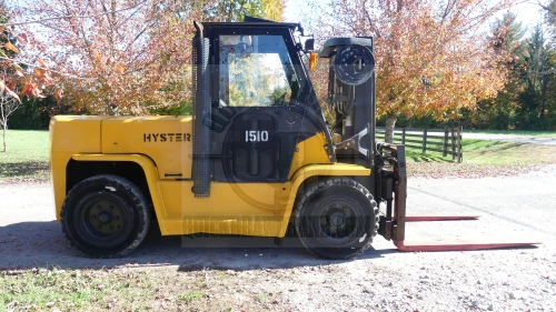 $19,500 Hyster Gasoline Forklift 13,500 Lb. Capacity Side Shift & Fork Positioner