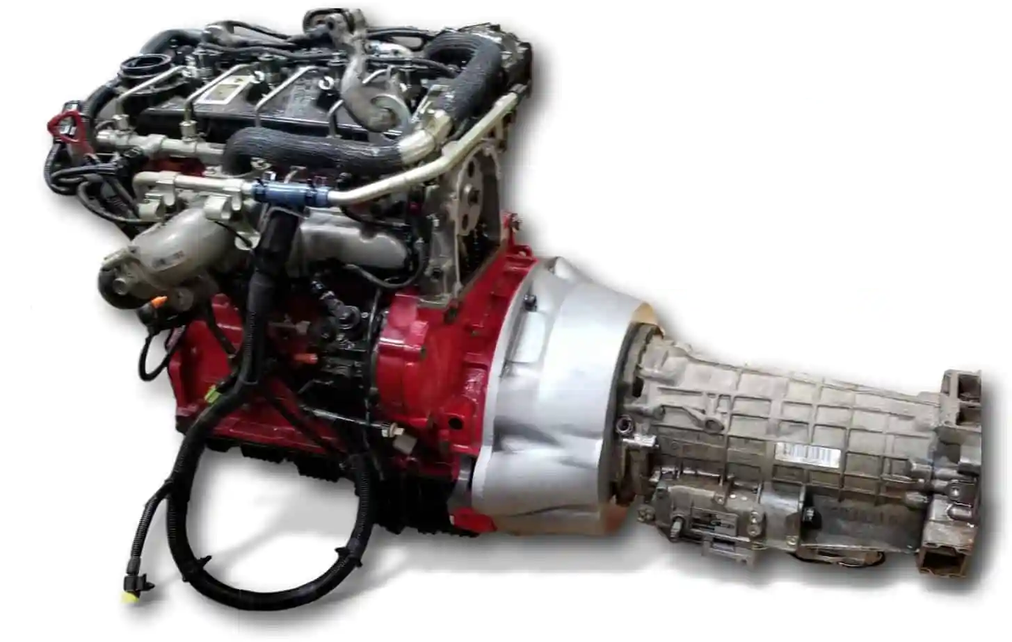 Engine and Adapter Cummins R2.8 with ZF 4HP24 Land Rover 4Speed Adapter