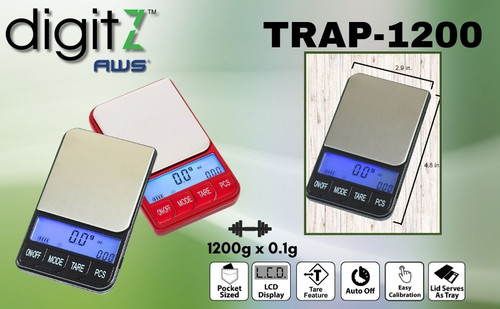 Trap1200g Digital Pocket Scale with Bowl