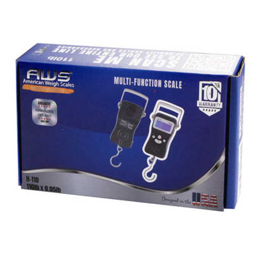 H-110 DIGITAL MULTIFUNCTION HANGING SCALE, 110LBS X 0.05 LB H-110 DIGITAL MULTIFUNCTION HANGING SCALE, 110LBS X 0.05 LB