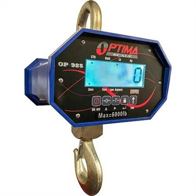 Optima Control System Scale OPTIMA OP-925 CRANE SCALE W/ LCD SCREEN, 20,000 LBS X 5 LB - Scales.net
