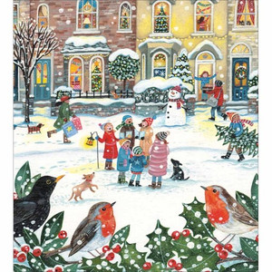 Cheerful Carolers- 5 Charity Cards- Woodmansterne