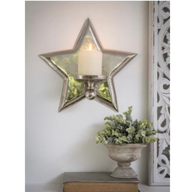 Large Star Wall Sconce- Candle Holder