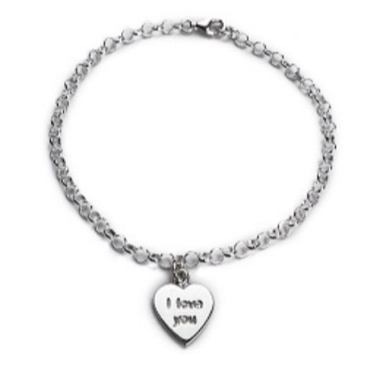 Silver I Love You- Heart- Bracelet - Tales From the Earth