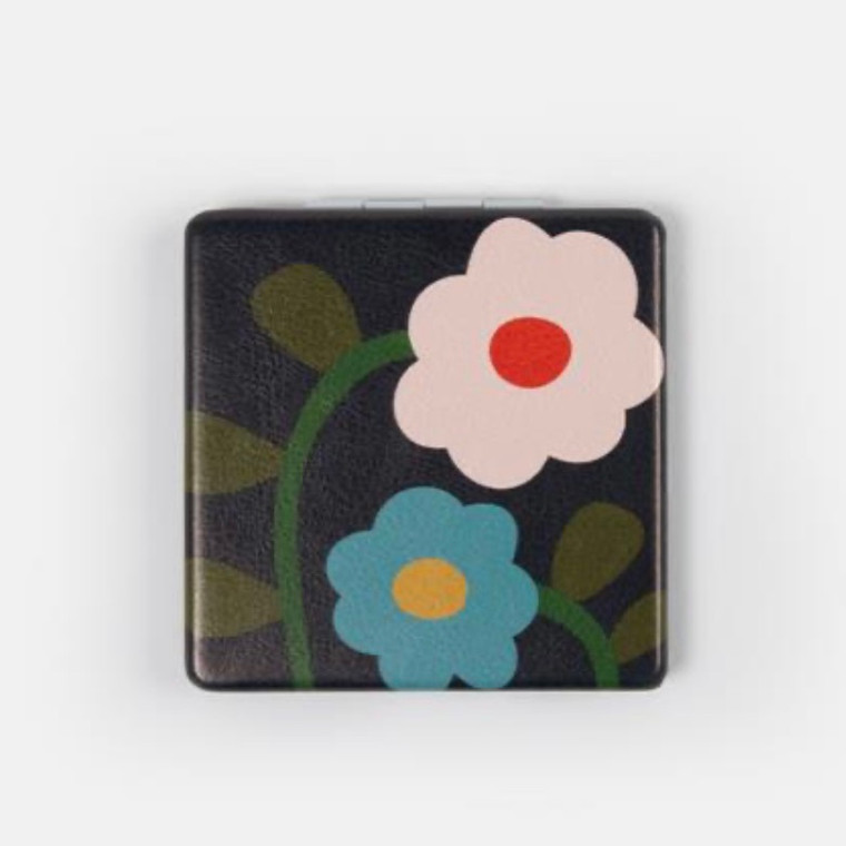 Multi floral Square Pocket Mirror- Caroline Gardner