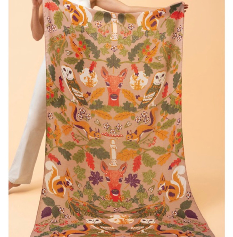 Enchanted Evening Print Scarf - Powder