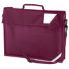 School Book Bag with Strap Burgundy