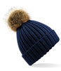 Faux Fur Pop Pom Chunky Beanie Beechfield - BB412