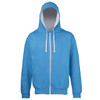 AWDis Varsity Zoodie Sapphire Blue / Heather Grey