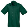 Men's Short Sleeve Poplin Shirt Bottle Green