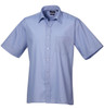 Men's Short Sleeve Poplin Shirt Mid Blue