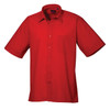 Men's Short Sleeve Poplin Shirt Red