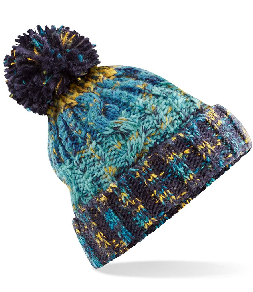 Beechfield BB486 Corkscrew Pom Pom Beanie – Custom Embroidery