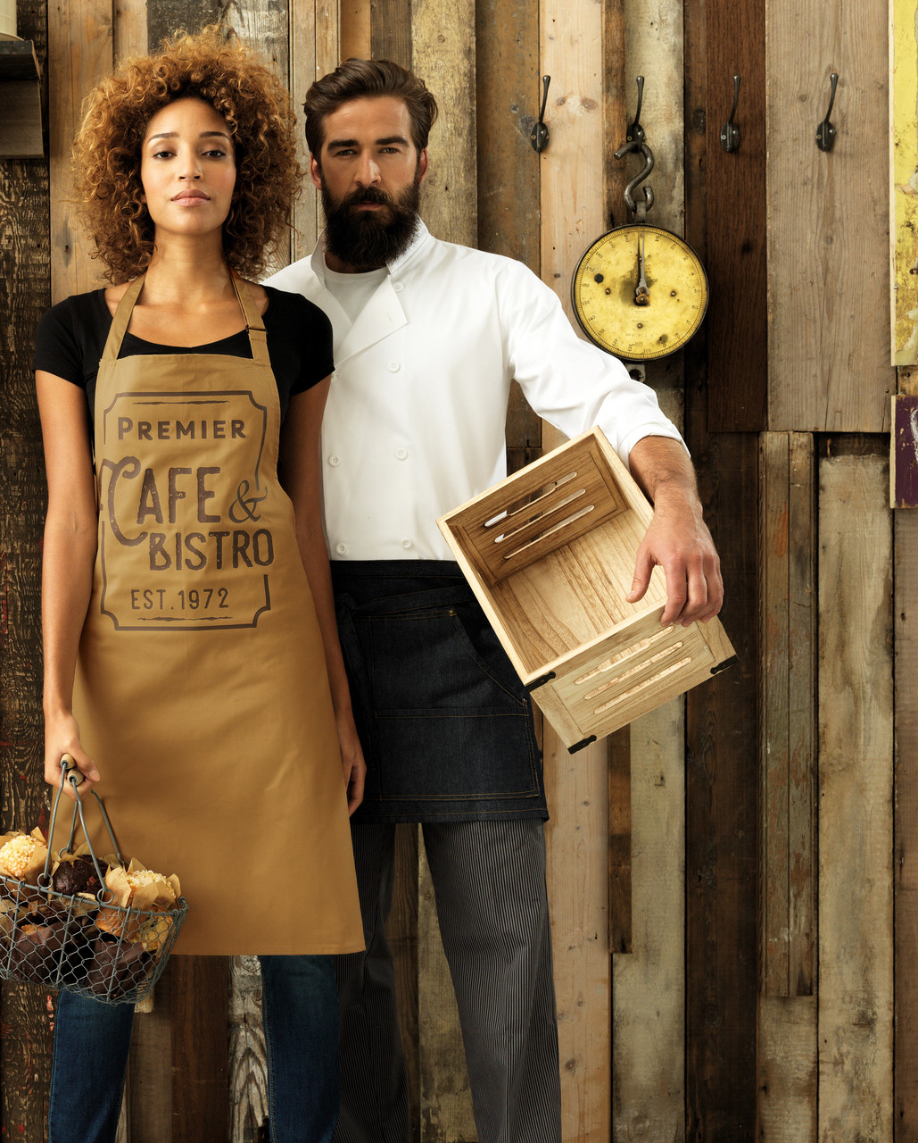 Denim Waist Apron with Pocket - Embroidered with your logo