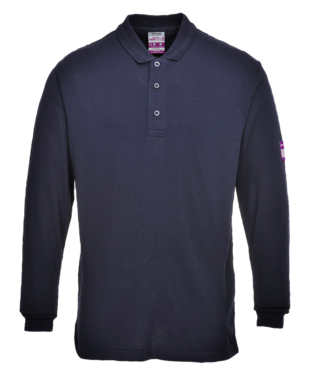 Flame Retardant Anti Static Long Sleeve Polo Shirt FR10