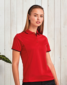 Premier Ladies Contrast Coolchecker® Piqué Polo Shirt - PR619 Premier Ladies Contrast Coolchecker® Piqué Polo Shirt - PR619